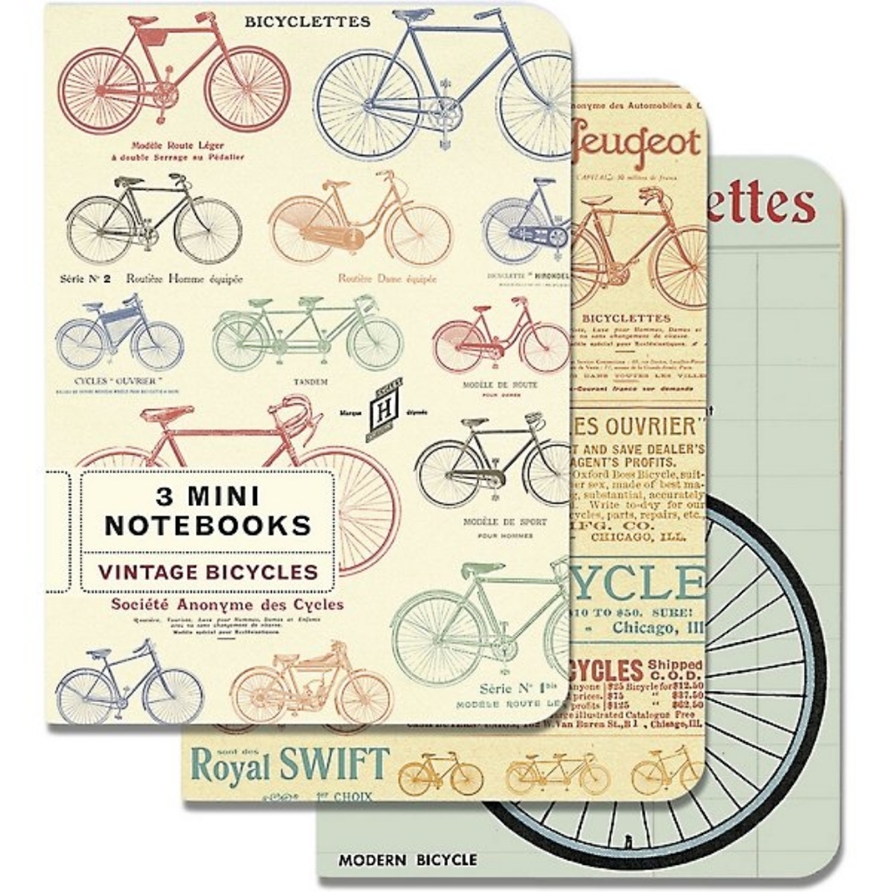 New - Set of 3 Mini Notebooks by Cavallini